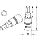 Ks Tools 1/2" Pipenøkkelinnsats i Kromvanadiumstål, Metrisk, DIN 3120