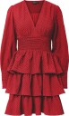 Pieces Monika Long Sleeve Short Dress Rød S