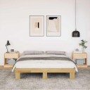  Sengeramme uten Madrass 140x190 cm Heltre Eik 8721158628565