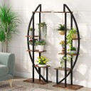 Blomsterhylle 160cm / plantestativ / hylle i 2 deler med flere hyller   svart/rustikk brun