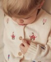 Fliink Magic Embroidered Cardigan Sandshell (98 /3 år)