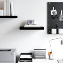 vidaXL Flytende vegghylle h?yglans svart 40x23x3,8 cm MDF