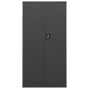 Oppbevaringsskap antrasitt 90x40x180 cm stål   Antrasittgrå