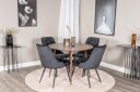 Venture Home Spisegruppe Ridones 100 cm Rund + 4 Valera Spisestoler  