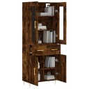 vidaXL Highboard røkt eik 69,5x34x180 cm konstruert tre 8720845479480