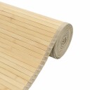  Teppe rektangulær lys naturell 70x1000 cm bambus 8721012369160