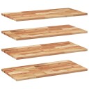 Flytende hyller 4 stk 60x40x2 cm oljebehandlet heltre akasie