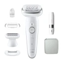 Braun Silk-Épil 9 9-341 Hvit 40 Pinsett Microgrip Batteri 100 240 V 50 60 Hz