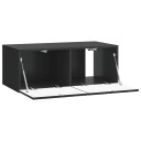  Vegghengt TV skap 59,5 x 31 cm Svart Konstruert tre Veggmontert