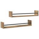 Vegghyller 2 stk Artisan Eik 80x16x14 cm Ingeniørtre