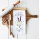 Kjøkkenhåndkle Lavendel hvit