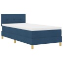  Boksmadrass med madrass & LED Blå 100x200 cm Stoff 3342421