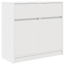  Skjenk med skuff hvit 80x34x76 cm konstruert tre