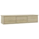 vidaXL Veggskuff sonoma eik 88x26x18,5 cm sponplate