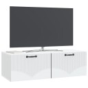  Vegghengt TV skap Hvit 98 x 41 x 30 cm Konstruert tre