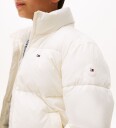 Tommy Hilfiger Flag Puffer Jacket   Cream   152