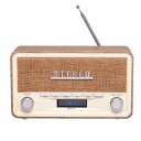 Denver DAB-18LW Retro DAB-radio med Bluetooth i lyst tre
