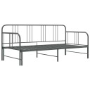 vidaXL Uttrekkbar ramme til sovesofa grå metall 90x200 cm
