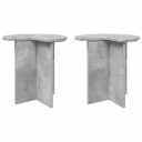 vidaXL Sidetabell 2 pcs Betonggrå Ø 39 x 38 cm Konstruert tre