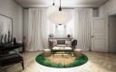 Rundt teppe   Positano beige/grønn Størrelse: Ø 200 cm