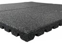 Fallmatte 80mm/Fallhøyde 2,42m EPDM 1x1m Svart