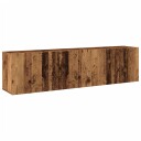  Veggmonterte TV benker 2 stk gammelt tre 80x30x41 cm