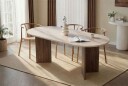 Dano Spisebord 200x75x90 cm - Travertine Walnut