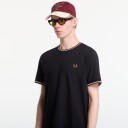 Fred Perry Twin Tipped T Shirt   Black   S