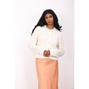 Valentine Cardigan Cream L Striped cotton jacket