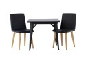 Venture Home Tempe Matgruppe 80 cm Rektangulær med 2 Today stoler Sort