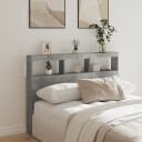  Hodegavl skap med LED betonggrå 140x17x102 cm 8721012465145
