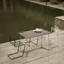 Grythyttan Stålmöbler High Tech bord 110 cm Charcoal / Varmgalvanisert