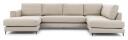 Juvila PALMA U-sofa, open end høyre, Beige   Unoliving