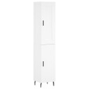 vidaXL Highboard hvit 34,5x34x180 cm konstruert tre 8720845495671