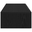  Vegghylle med skuffer svart 100x36x19 cm konstruert tre 8721158650184