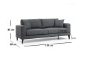 Selder 3 Seter Sofa   Grå