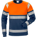 Fristads T-Shirt Lång Ärm 7519 Thv Klass 1 Varselorange/marinblå Xs