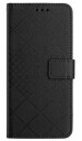 EIDERWOOD Sony Xperia 10 VI Kunst Skinn Flip Deksel med Lommebok og Stropp - Rutedekor - Svart
