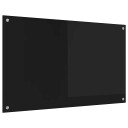  Kjøkkenbakplate Svart 100 x 60 cm herdet glass