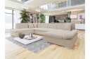 Zumar Sofa med Sjeselong og Divan 4 seter   Beige