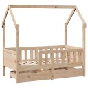  Barnesengeramme med skuffer 70x140 cm heltre furu