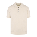 Sacha Pique Cream S Boucle knit button pique