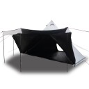 Familietelt for camping 8 personer hvit blendingsstoff vanntett