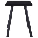 vidaXL Spisebord svart 120x60x75 cm herdet glass