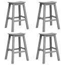 Hage bar sett 4 pcs Lysegrå HDPE