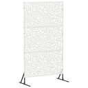 vidaXL Personvernsvegg 100 x 50 x 180 cm Stål Hvit