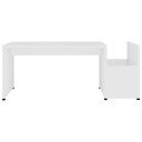 vidaXL Salongbord hvit 90x45x35 cm sponplate