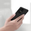 Nillkin Textured Case Slitesterk Forsterket Deksel Med Gelramme Og Nylonbakside For Samsung Galaxy A73 Svart