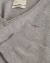 Gant Ekstra fin lammeull genser med V-hals GREY MELANGE S