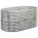 vidaXL Høybed galvanisert stål 152x80x68 cm sølv